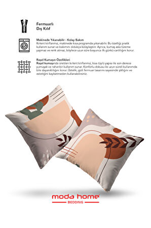 Moda Home Bedding Kırlent,Dolgulu kırlent,baskılı Kırlent,dekorasyon Kırlent(2 Adet) set11