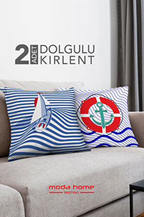 Moda Home Bedding Kırlent,Dolgulu kırlent,baskılı Kırlent,dekorasyon Kırlent(2 Adet) set14