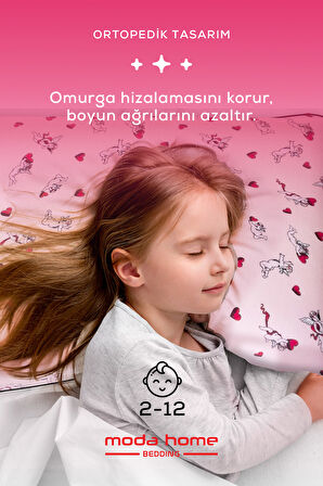 Visco ortopedik çocuk yastığı boyun desteklı yastık (melek) 60 x 40 x 7cm