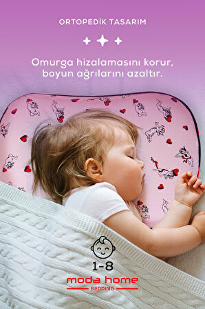 Visco ortopedik çocuk yastığı(sensitive baby)hava kanallı(melek) 45 x 30 x 7cm