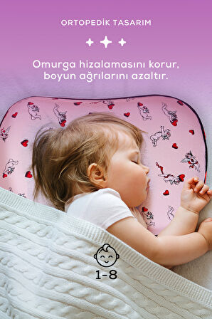 2 Adet Visco ortopedik çocuk yastığı(sensitive baby)hava kanallı(melek) 45 x 30 x 7cm