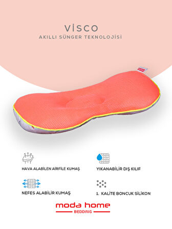  Bebek yastığı,bebek kafa yastığı,düz kafa sendromu önleme yastığı(pembe)