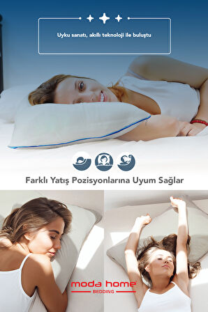 moda Vısco parçacıklı yastık ,boyun destekli ortopedik yastık yıkanabilir kılıflı 40*60cm 1200 gr