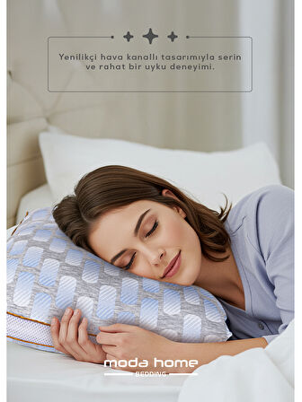 moda klimalı yastık ,pamuk viskon kumaşlı çift biyeli yıkanabilir kılıflı 50*70 cm 1250 gr