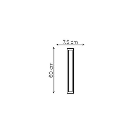 18 Watt Led Yatay Bant Armatür 60 Cm Beyaz Işık 8 Adet