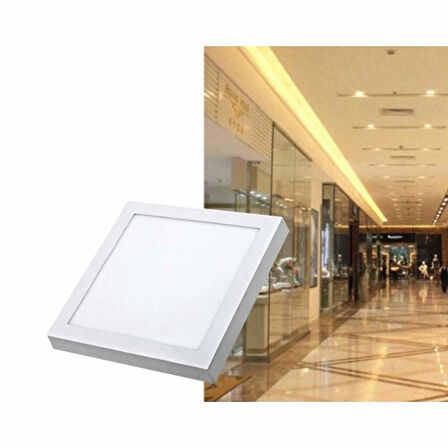 24 Watt Sıva Üstü Kare Led Panel Aydınlatma Armatür Beyaz Işık