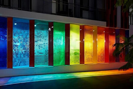 10 Cm Wallwasher Led Bina Dış Duvar Aydınlatma Boyama Amber Işık