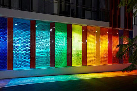 70 Cm Wallwasher Led Bina Dış Duvar Aydınlatma Kırmızı Işık