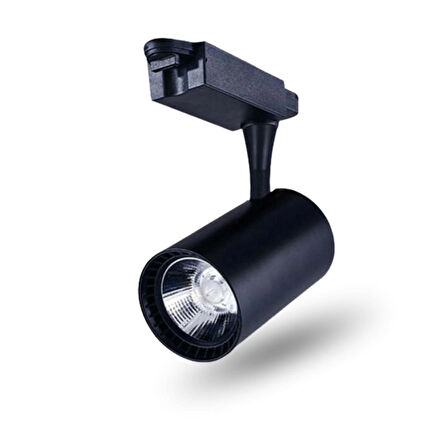 4 Adet Dekoratif Led Ray Spot + 1 Metre Ray Siyah Kasa Beyaz Işık