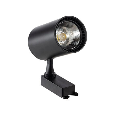 6 Adet Dekoratif Led Ray Spot + 2 Metre Ray Siyah Kasa Beyaz Işık
