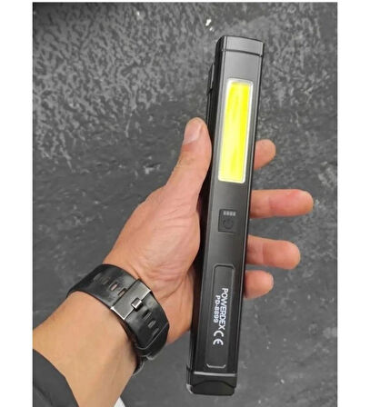 Powerdex Profesyonel Darbeye Dayanıklı Acil Durum Lambası Feneri Siyah