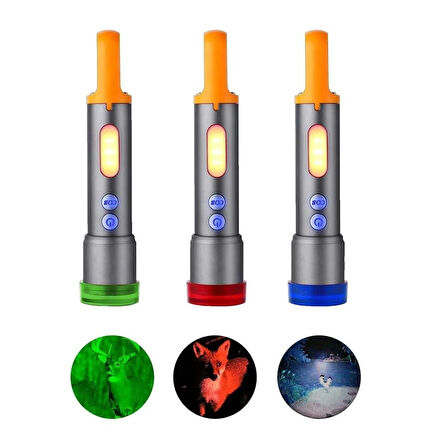 Powerdex Profesyonel Çok Fonksiyonlu Zoom Şarjlı Led El Feneri Gri