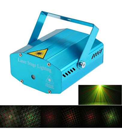 Disko Parti Festival Aydınlatma Mini Lazer Işık Show Cihazı