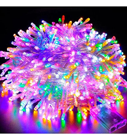 Renkli Rgb Pirinç Ip Led Ağaç Yılbaşı Süsleme 10metre 100 Ampul