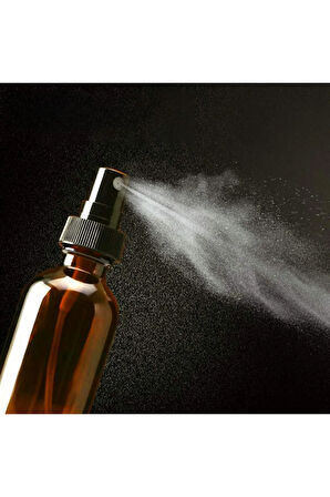 2 Adet Siyah Sprey Başlıklı Amber Cam Şişe 100ml