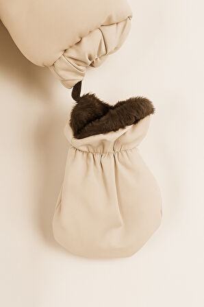 YENİ Patikli İçi Peluş Eldivenli Kapüşonlu Çocuk Kar Kışlık Erkek Bebek Astronot Tulum Kozmonot Mont