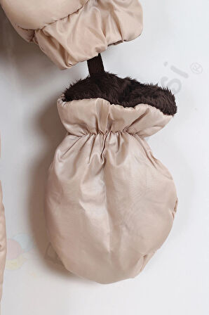 YENİ Patikli İçi Peluş Eldivenli Kapüşonlu Çocuk Kar Kışlık Erkek Bebek Astronot Tulum Kozmonot Mont