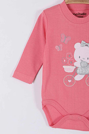 Tavşan Desenli Müslin Kız Bebek Hastane Çıkışı Bebek Kıyafetleri Yenidoğan Hastane Çıkış Seti 5 li