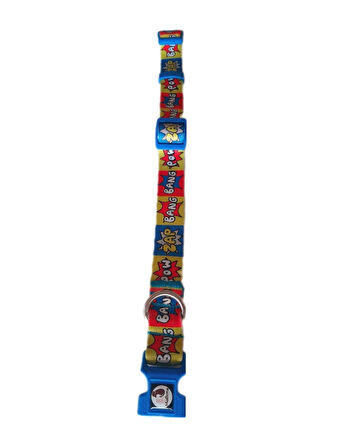MiaBona Big Bang Model, Yüksek Kaliteli, Dijital Baskılı, Renkli, Köpek Boyun Tasması, Dog Collar