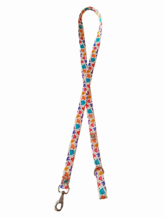 MiaBona Colorful Dogs Model Dijital Baskılı Renkli Köpek Desenli Köpek Gezdirme Kayışı 140cm