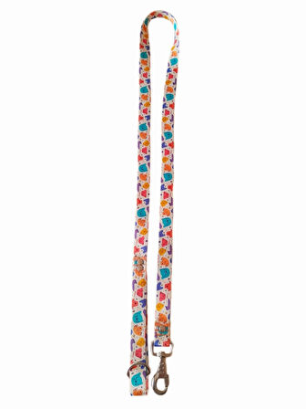 MiaBona Colorful Dogs Model Dijital Baskılı Renkli Köpek Desenli Köpek Gezdirme Kayışı 140cm
