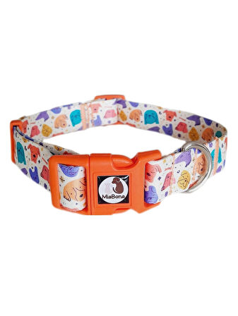 Colorful Dogs Model Renkli Köpek Desenli Köpek Boyun Tasması Dog Collar