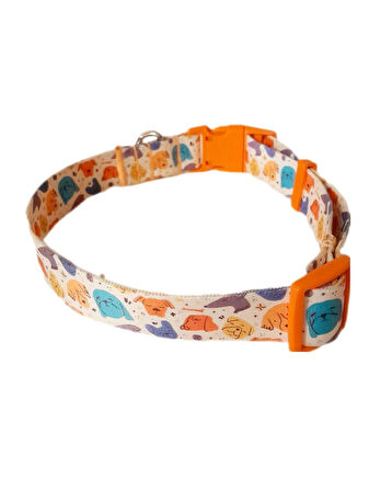 Colorful Dogs Model Renkli Köpek Desenli Köpek Boyun Tasması Dog Collar