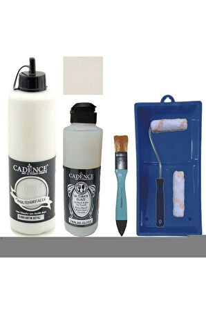Mobilya Boyası-Cadence Multisurface H-004 Antik Beyaz 500Ml Ultimate Vernik Parlak 250Ml SatRuloSet