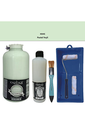 Mobilya Boyası-Cadence Multisurface H-045 Pastel Yeşil 2000Ml Ultimate Vernik Mat 500Ml SatenRuloSet