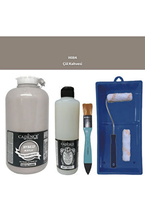 Mobilya Boyası-Cadence Multisurface H-084 Çöl Kahvesi 2000Ml Ultimate Vernik Mat 500Ml SatenRuloSet