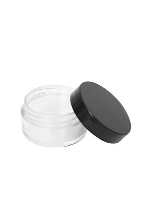 Akrilik 10ml şeffaf Siyah Kapak Krem Takı kavanozu