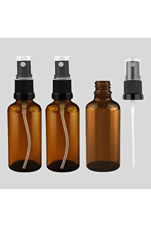 Amber Cam Sprey Şişesi Siyah Ince Sis Püskürtücü 50cc 3 Lü Set