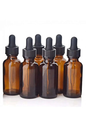 Plazma Damlalıklı Amber Şişe 30 ml 6 Adet