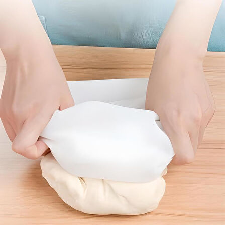 Hamur Torbası Büyük Boy Silikon Şeffaf Hamur Yoğurma Torbası Ekmek Makarna Mantı Hamuru Kolay Yoğurma