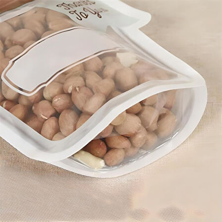 Kavanoz Görünümlü Kilitli Poşet Çıtçıtlı ve Pratik Torba 4 Adet