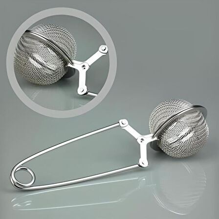 Paslanmaz Metal Pratik Kolay Bitki Çayı Demleme Süzgeci Aparatı