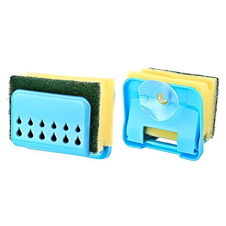 Pratik Mutfak Lavabo Vantuzlu Bulaşık Süngeri Askısı Aparatı