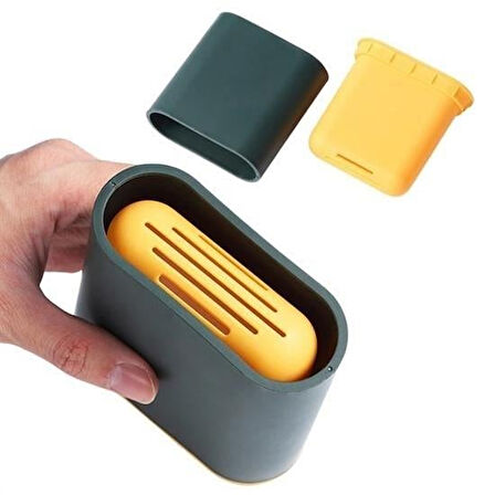 Duvara Monte Edilebilir Kapaklı Askılı Klozet Yumuşak Silikon Başlıklı Tuvalet Fırçası Seti