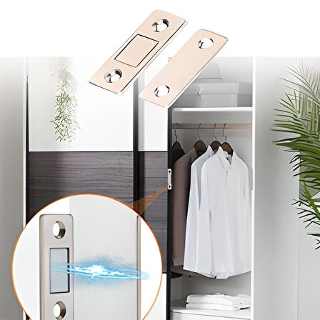 2 Çift Çok Amaçlı Kapı Kapak Dolap Çekmece Mobilya Durdurucu Kapatıcı Mıknatıslar