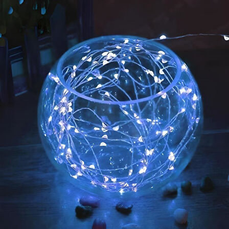 Pilli 5 metre Dekoratif Peri Led Beyaz Aydınlatma Süsleme Lambası