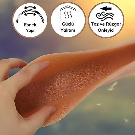 4 Adet Kapı Toz Rüzgar Önleyici Isı Yalıtımı Sağlayan Sızdırmaz Strafor