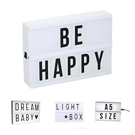 Sinematik Lightbox Dekorasyon Aydınlatma Aksesuarları (A5 Boyut)