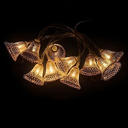 Parti ve Özel Gün Dekorasyonu Çan Şeklinde Metal Şerit Led Işık