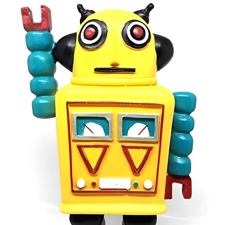 Decotown Nostaljik Sevimli Uzaylı Robot Şeklinde Figür Biblo