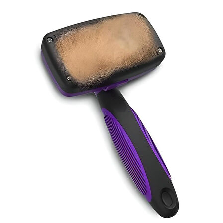 Otomatik Temizlenebilen Tuşlu Pratik Kedi Köpek Tüy Toplama Fırçası