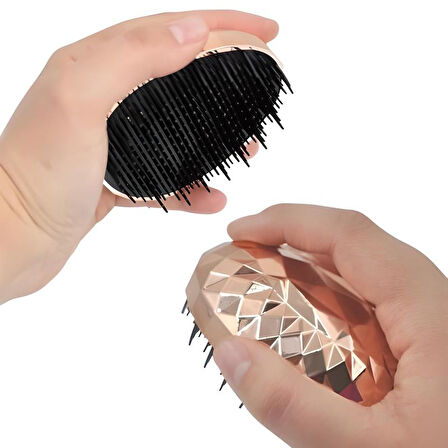 Rose Gold Saç Düzleştirici Tarak Geniş Aralıklı Her Saç Tipine Uygun Fırçalı Saç Düzleşt