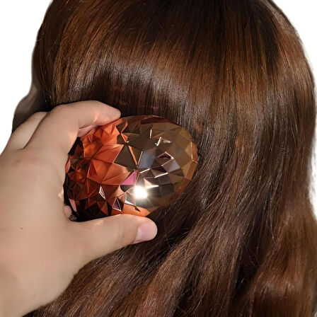 Rose Gold Saç Düzleştirici Tarak Geniş Aralıklı Her Saç Tipine Uygun Fırçalı Saç Düzleşt