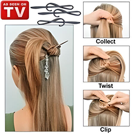 Kolay Saç Toplama Örgü Yapma Tokası Saç Şekillendirme Seti