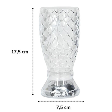 Balık Süzgeç Model USB Şarjlı Dokunmatik Kumandalı 16 Farklı Işık Modlu Masa Üstü Kristal Akrilik Lamba Led