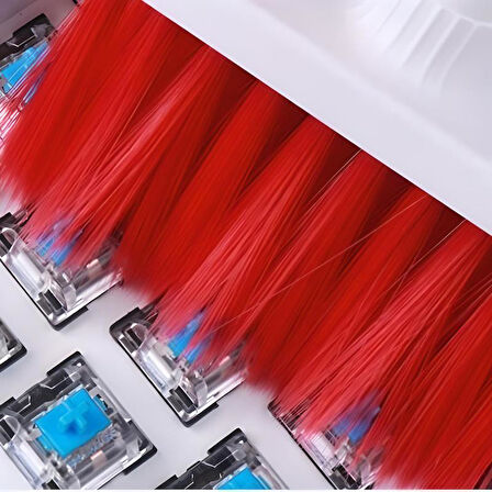 Çok Amaçlı Kırmızı Hassas Fırça Başlıklı Bilgisayar Laptop Temizleme Fırçası